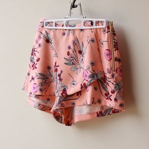 Copper Key floral pink skort/shorts NWT